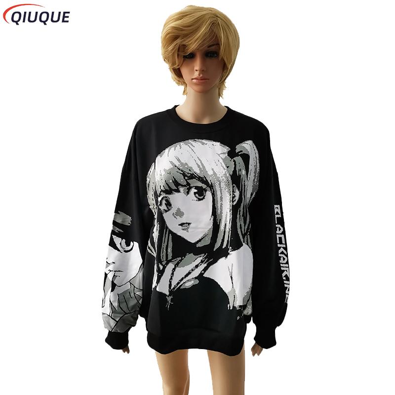 Hoodie Women Oversized - アニメデスノートミサ・アマネパーカー女の子原宿コスプレ衣装韓国オーバーサイズパーカー女性用