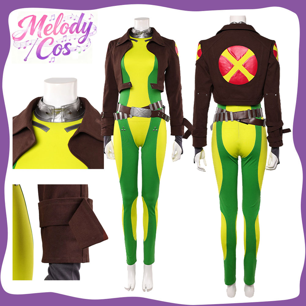 Women Fashion Jackets - 大人女性ローグコスプレ衣装ファンタジア X 97 ロールプレイジャンプスーツコートベルト衣装ハロウィンカーニバル変装パーティー服