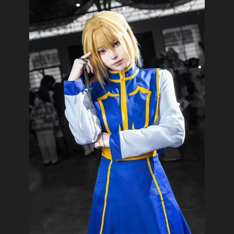 Knitted Vest Women - アニメハンター × ハンタークラピカコスプレ衣装クラピカブルー制服ハロウィンカーニバルパーティードレスアップ男性女性着物