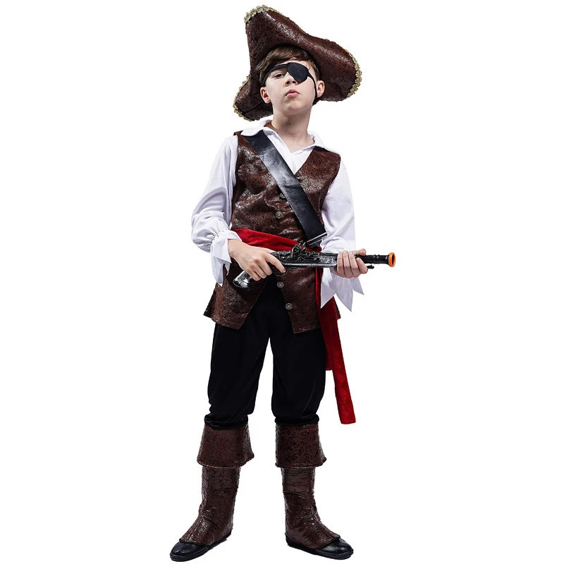Knitted Vest Women - ハロウィンコスチューム男の子海賊コスプレ海賊キャプテンジャックスパロウキッズ子供プリムクリスマスパーティー高級バッカニア衣装 R