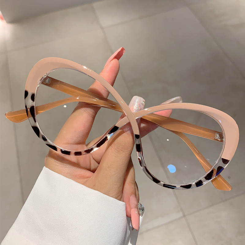 Women'S Fashion Glasses Non Prescription - Kammpt-楕円形の眼鏡フレーム、特大のファッション、キャンディーカラー、非矯正メガネ、新しいスタイリッシュなブランドデザイン、人気のメガネ