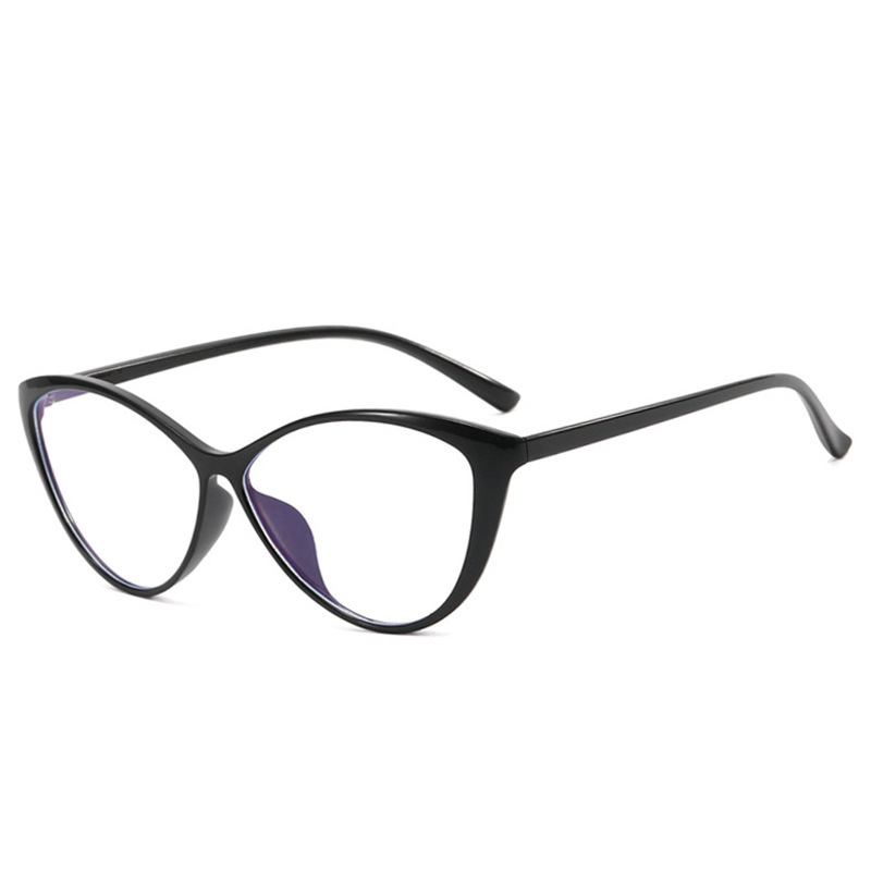 Women'S Fashion Glasses Non Prescription - 新しいラージフレームキャットアイレトロブルーライトカットメガネフレーム、女性用ファッションメガネ