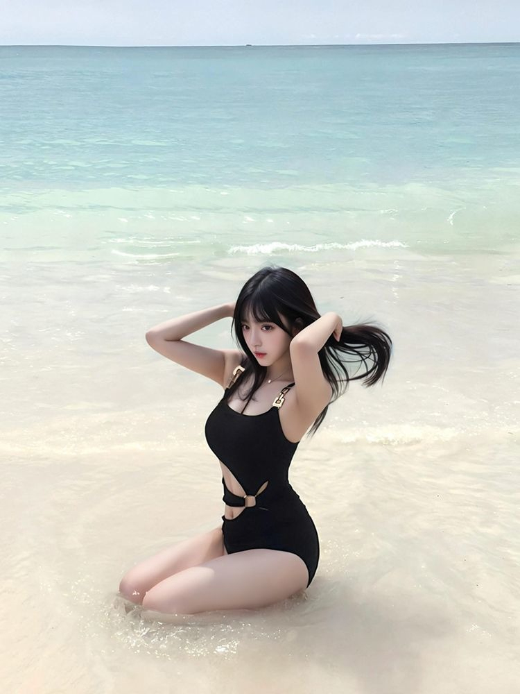 Women Fashion Designer - セクシーなカットアウトモノキニ レディース 2026 ファッション ホローアウトデザイン ビーチバケーション水着