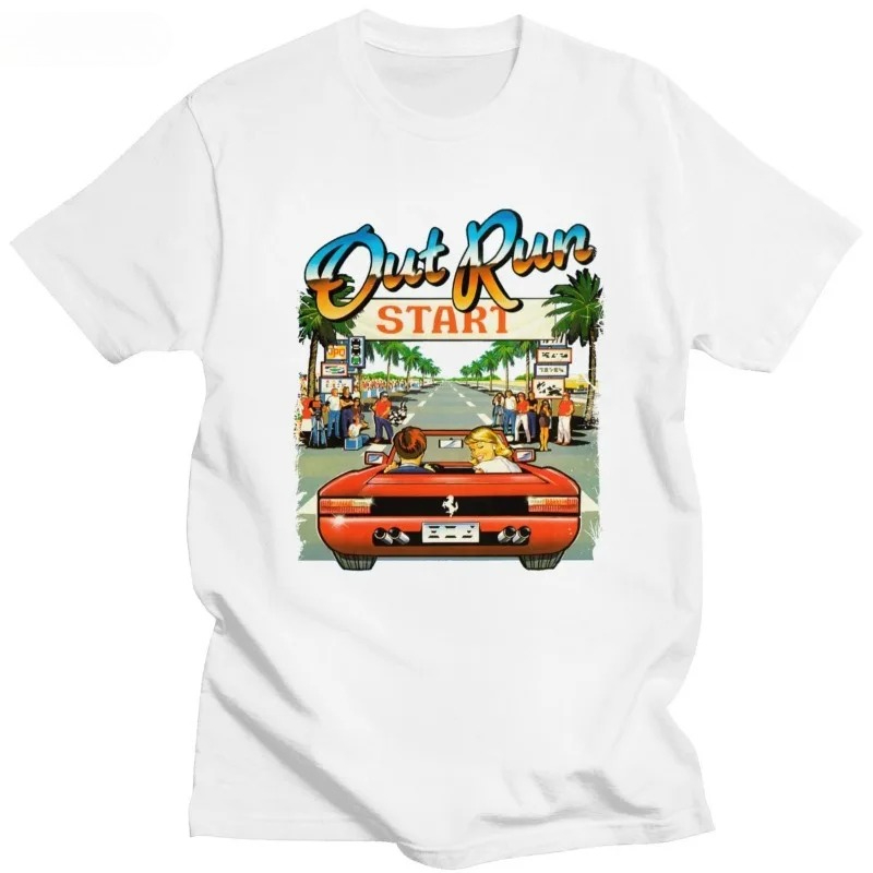 Women Fashion Video - 日本のアーケードレーシングビデオゲームアウトラン Tシャツレディース半袖 80 年代レトロ原宿ファッションゲームコンソール Tシャツアウトラン Y2K