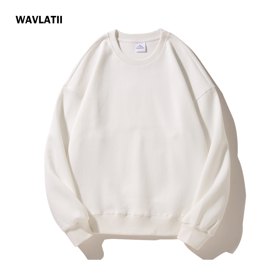 Hoodie Women Oversized - WAVLATII 女性新しい特大スウェットシャツ女性ピンクカジュアルアウターウェアレディ春秋黒スポーティトップス