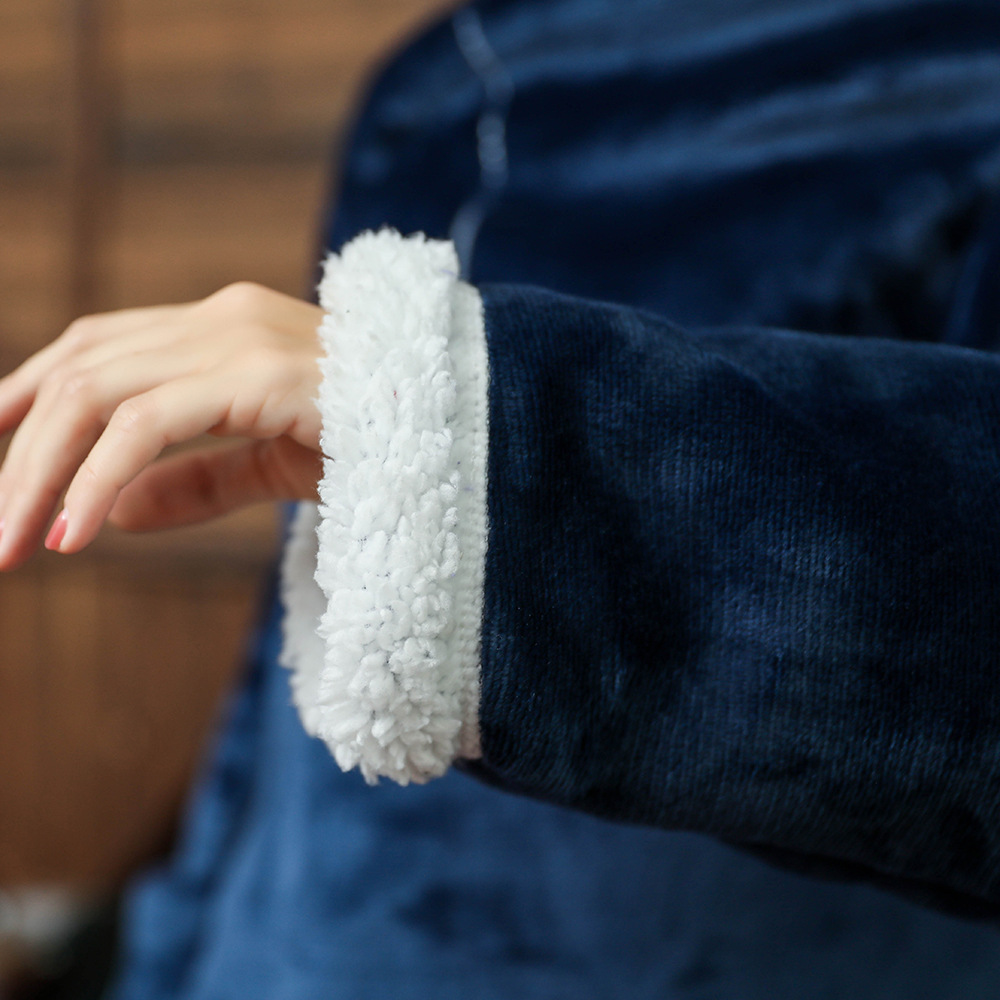 超ロング丈ダブルウォームフランネルブランケット（袖付き）特大 - Hoodie Women Oversized のレビューと価格