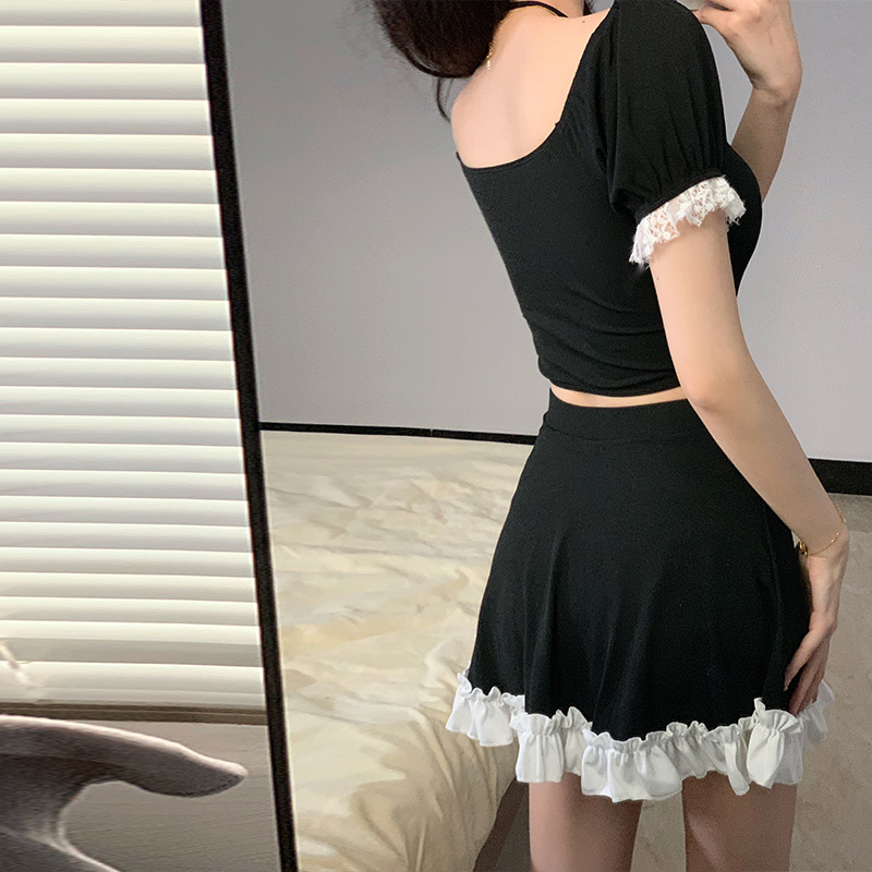 インスタ風レディースツーピーススカート付き水着 温泉用スリム - Women Fashion Style のレビューと価格