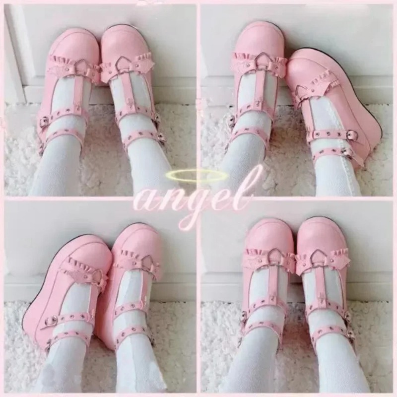 新しいスイートハートバックルウェッジメアリージェーンズ女性ピ - Women'S Fashion Walking Shoes のレビューと価格