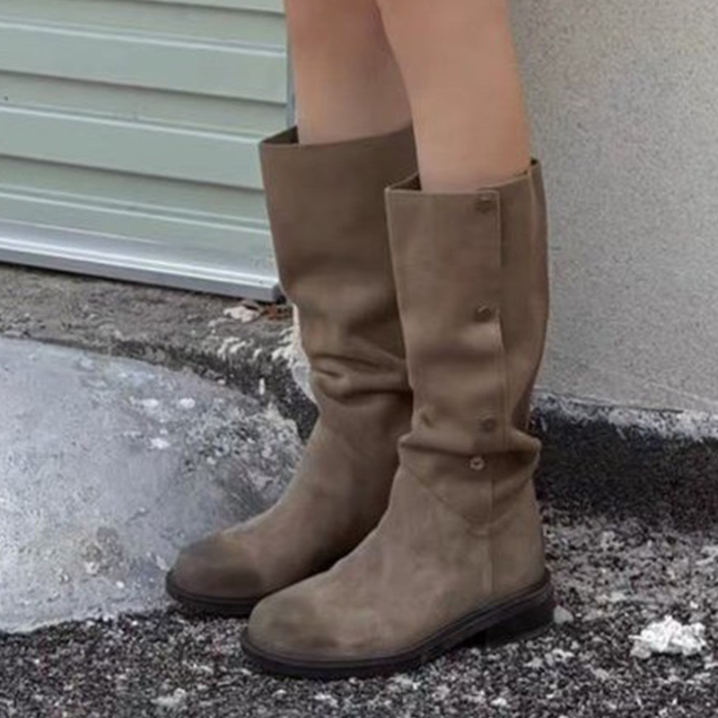 ファッションヒール付きレディースハイブーツカジュアルスエード - Women'S Fashion Boots 2025 のレビューと価格
