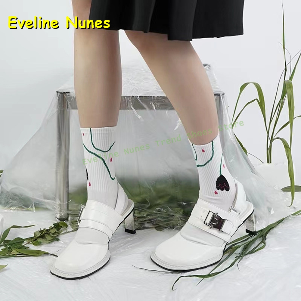 女性用 ブラック スクエアトゥ バックル スリングバック ミ - Women'S Fashion Sandals のレビューと価格