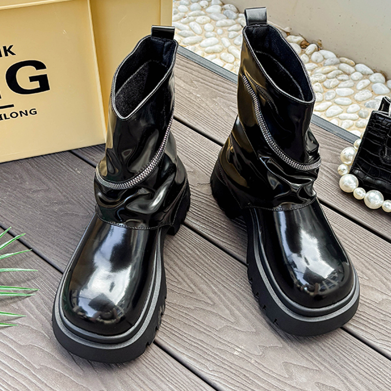 ファッションプラットフォーム革靴冬パンクハイチェルシーブーツ - Women'S Fashion Boots 2025 のレビューと価格