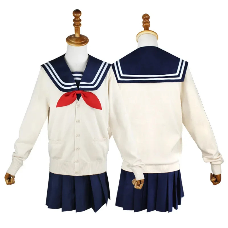 アニメ私のヒーロー学界利賀卑弥呼コスプレ衣装 JK 制服スカ - Knitted Vest Women のレビューと価格