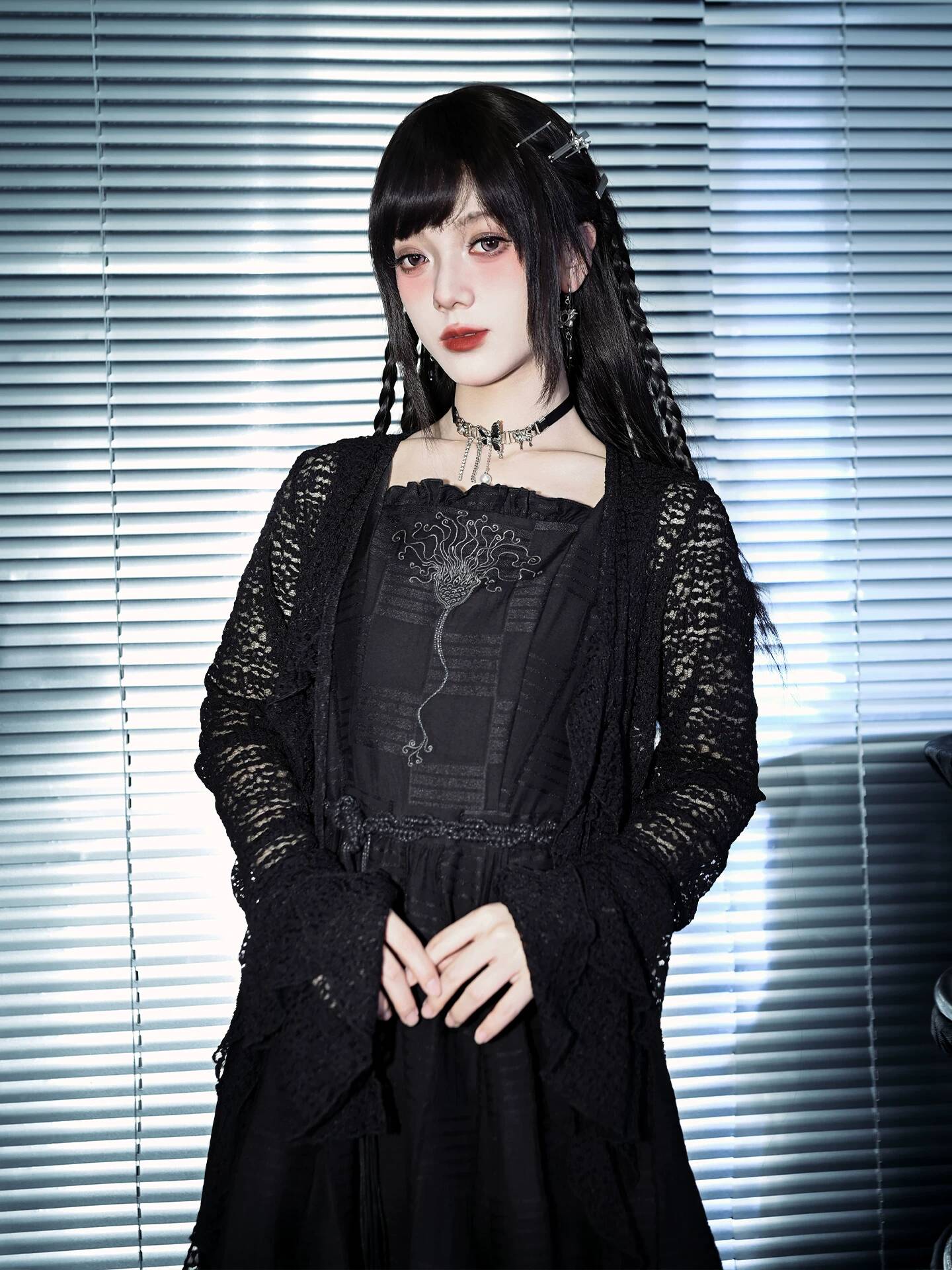 新しいクリノイド刺繍黒二重層芽ドレス女性夏のレジャーノースリ - Knitted Vest Women のレビューと価格