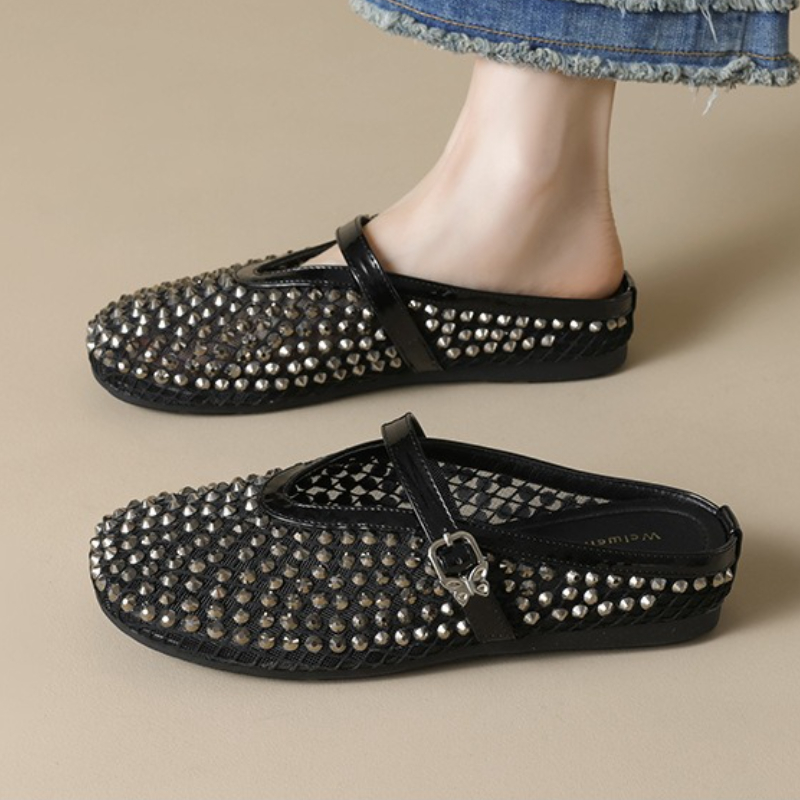 メッシュラインストーンブランドスリッパ女性の夏の新カジュアル - Women'S Fashion Sandals のレビューと価格
