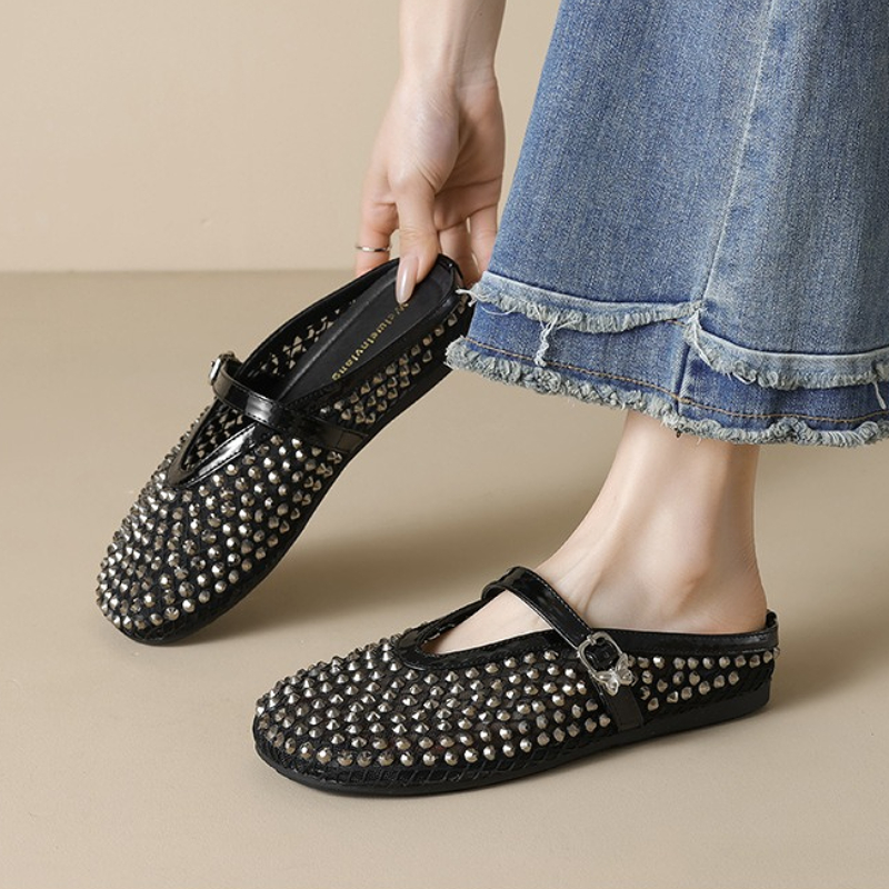メッシュラインストーンブランドスリッパ女性の夏の新カジュアル - Women'S Fashion Sandals のレビューと価格
