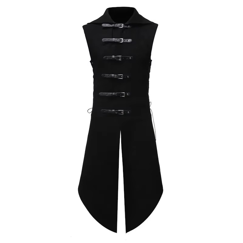 ハロウィン中世ルネッサンスファンタジー服ゴシックチュニックベ - Knitted Vest Women のレビューと価格