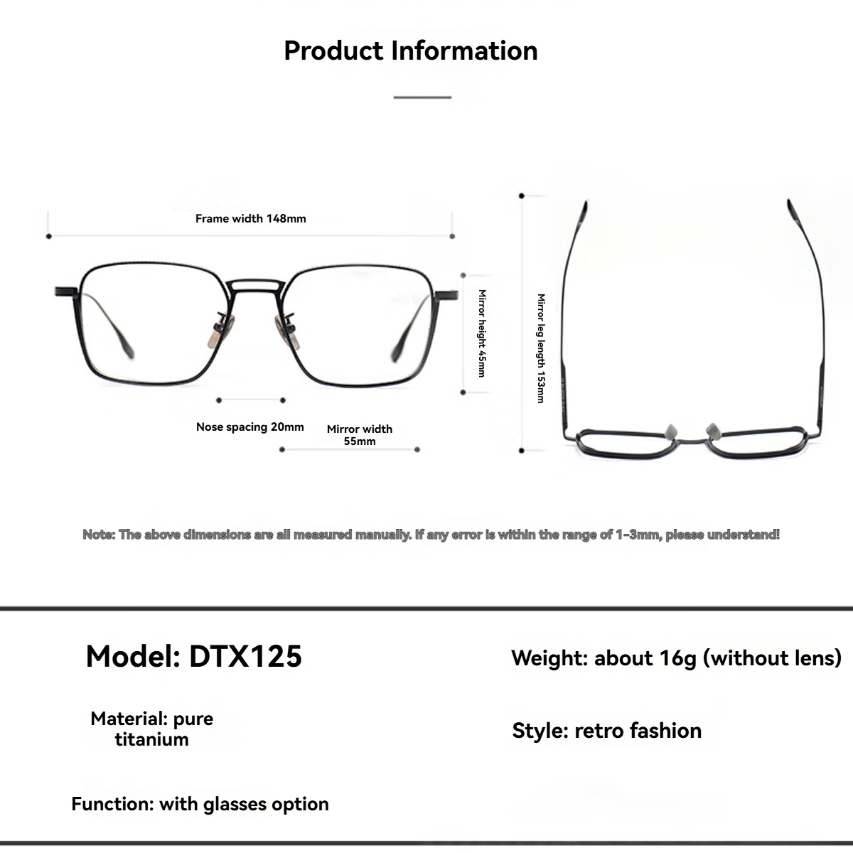 FYTOOメタルフレーム無地眼鏡女性男性4色非処方箋ファッシ - Women'S Fashion Glasses Non Prescription のレビューと価格