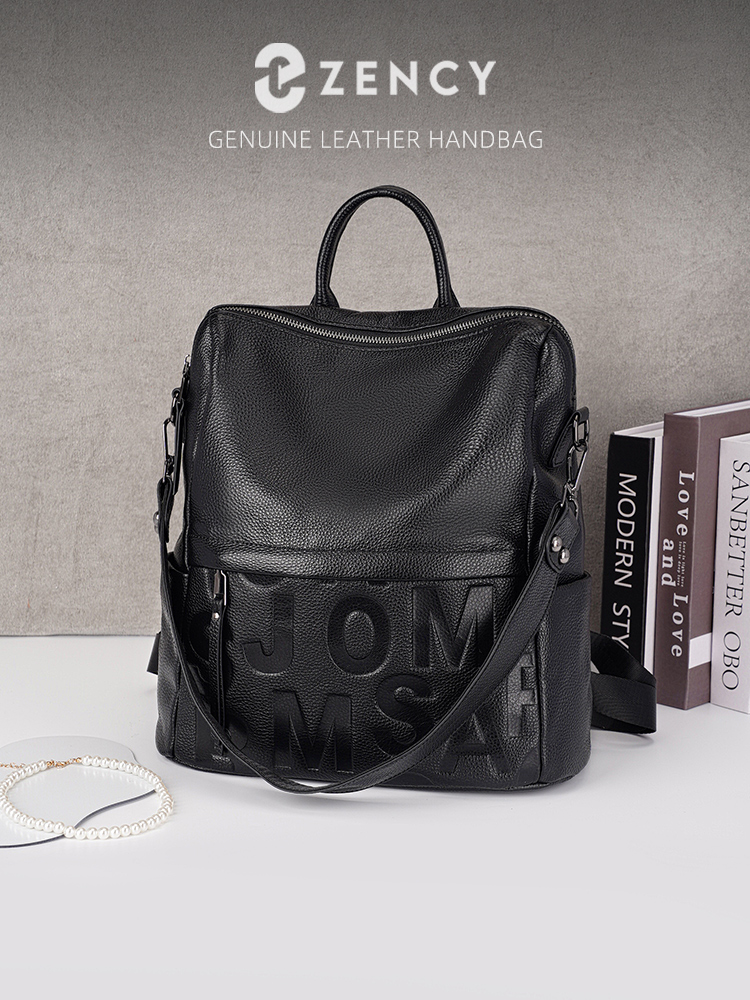 Zency プレミアム本革レターバックパック 多ポケットデイ - Women'S Fashion Backpack のレビューと価格