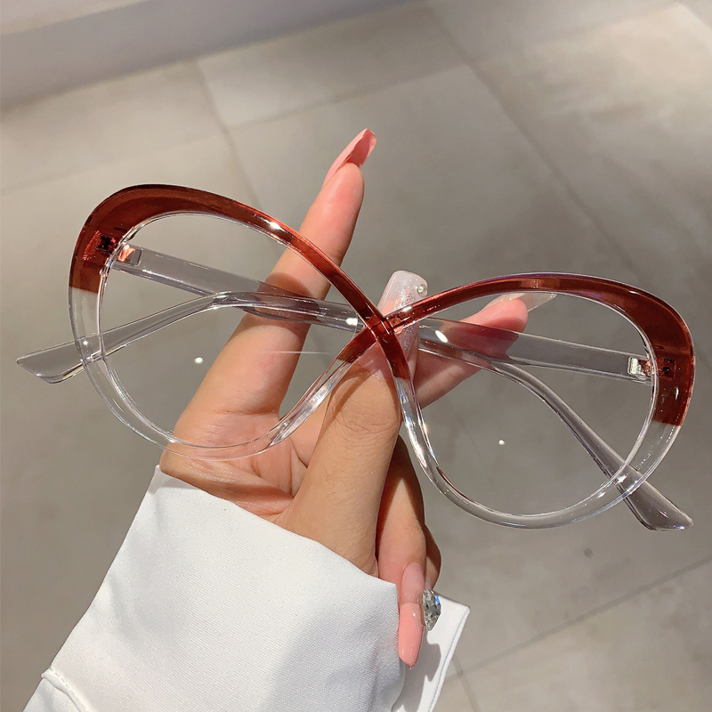 Kammpt-楕円形の眼鏡フレーム、特大のファッション、キャ - Women'S Fashion Glasses Non Prescription のレビューと価格