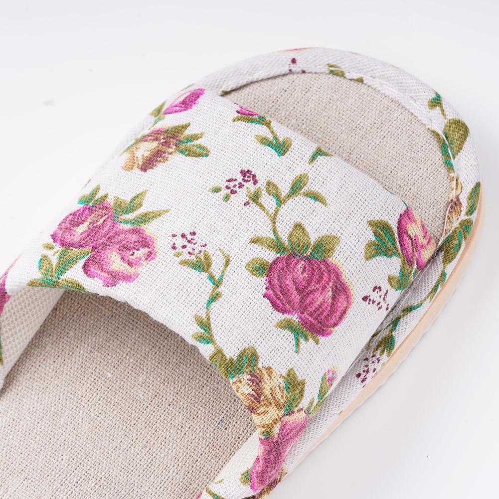 快適な麻素材のスリッパ、おしゃれなスリッパ、カジュアルな花柄 - Women'S Fashion Sandals のレビューと価格