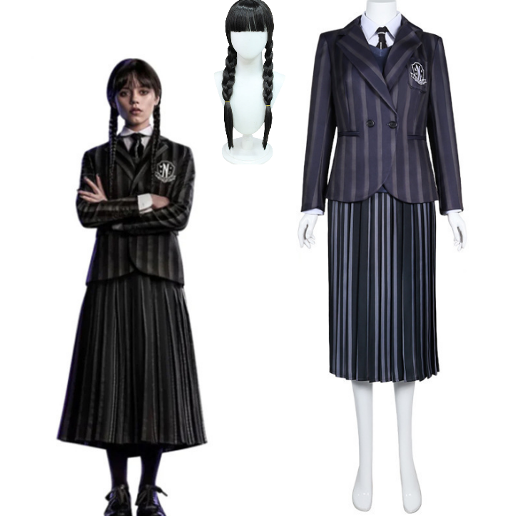 アニメアダムスコスプレ水曜日衣装スーツドレスベスト大学学校制 - Knitted Vest Women のレビューと価格