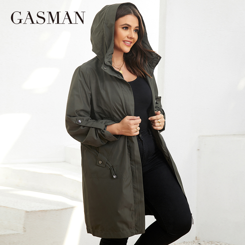 レディースジッパージャケット,ラージサイズ,ミドル丈,フード - Women'S Fashion Parka のレビューと価格