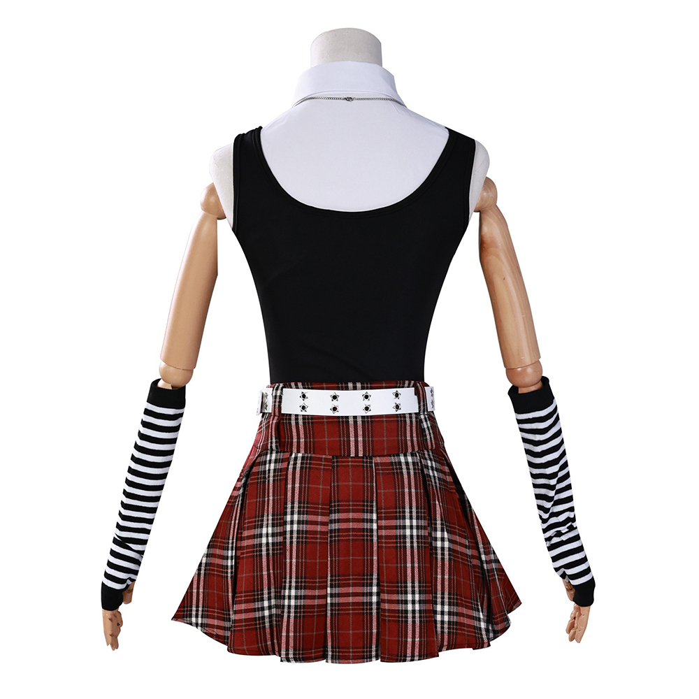 アニメデスノートミサミサ JK チェック柄スカート制服セット - Knitted Vest Women のレビューと価格