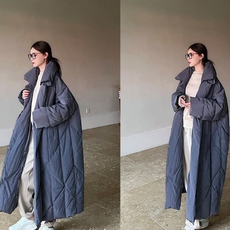 韓国ファッション キルト加工 オーバーサイズ ハイカラー パ - Women'S Fashion Parka のレビューと価格