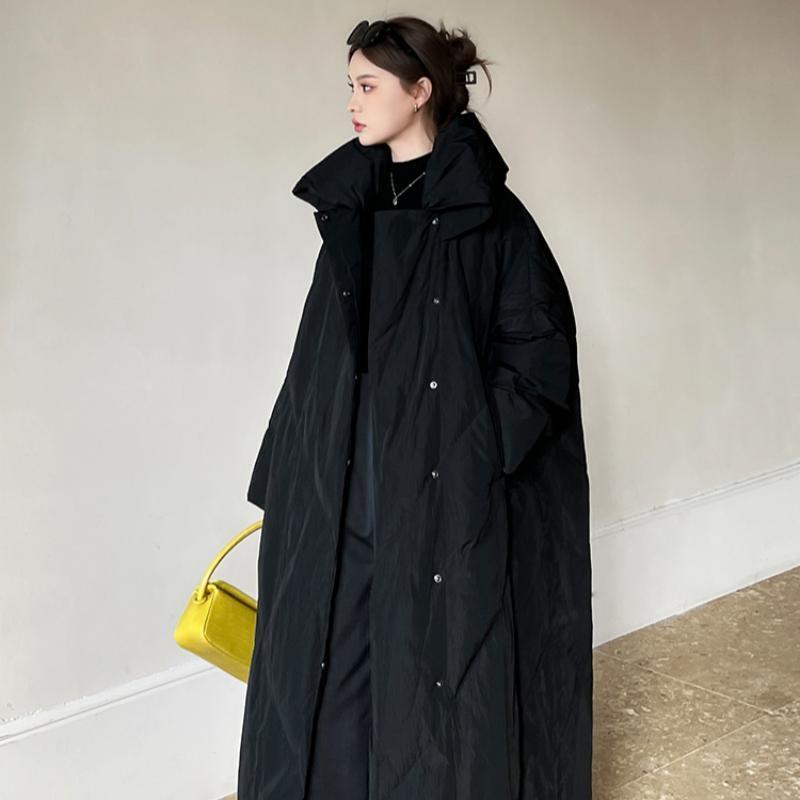 韓国ファッション キルト加工 オーバーサイズ ハイカラー パ - Women'S Fashion Parka のレビューと価格