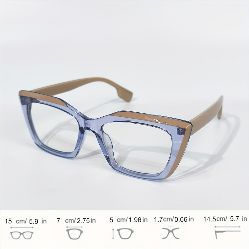女性用ミニマリストスクエアフレームメガネ - クリアACレン - Women'S Fashion Glasses Non Prescription のレビューと価格