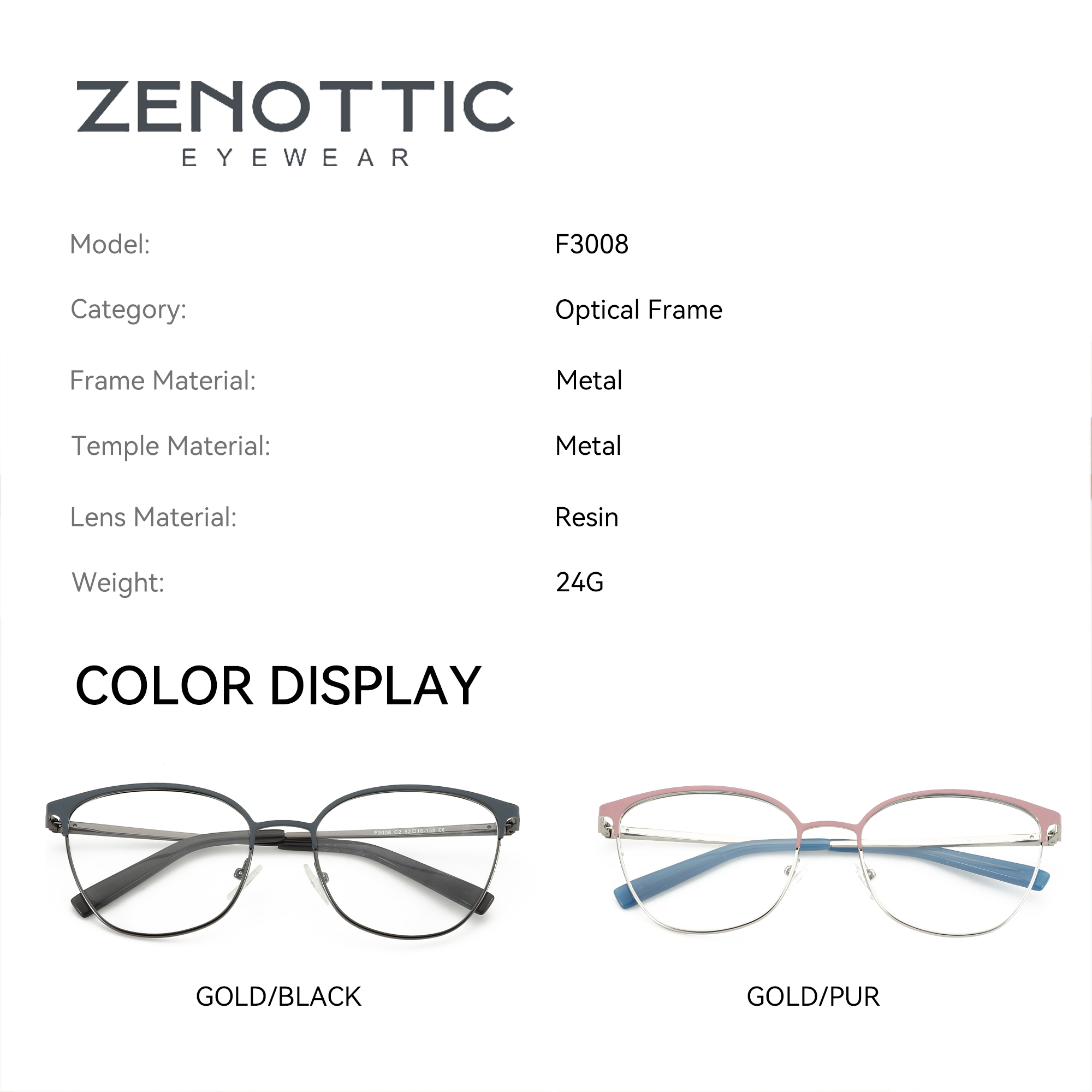 ZENOTTIC ファッションスクエア光学メガネフレームトレ - Women'S Fashion Glasses Non Prescription のレビューと価格