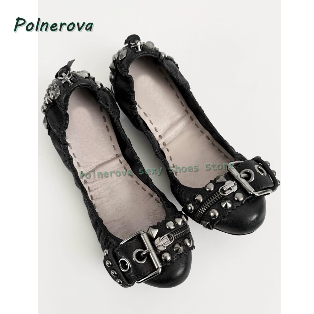 リベットベルトバックル付きメリージェーンシューズ、ポインテッ - Women'S Fashion Walking Shoes のレビューと価格