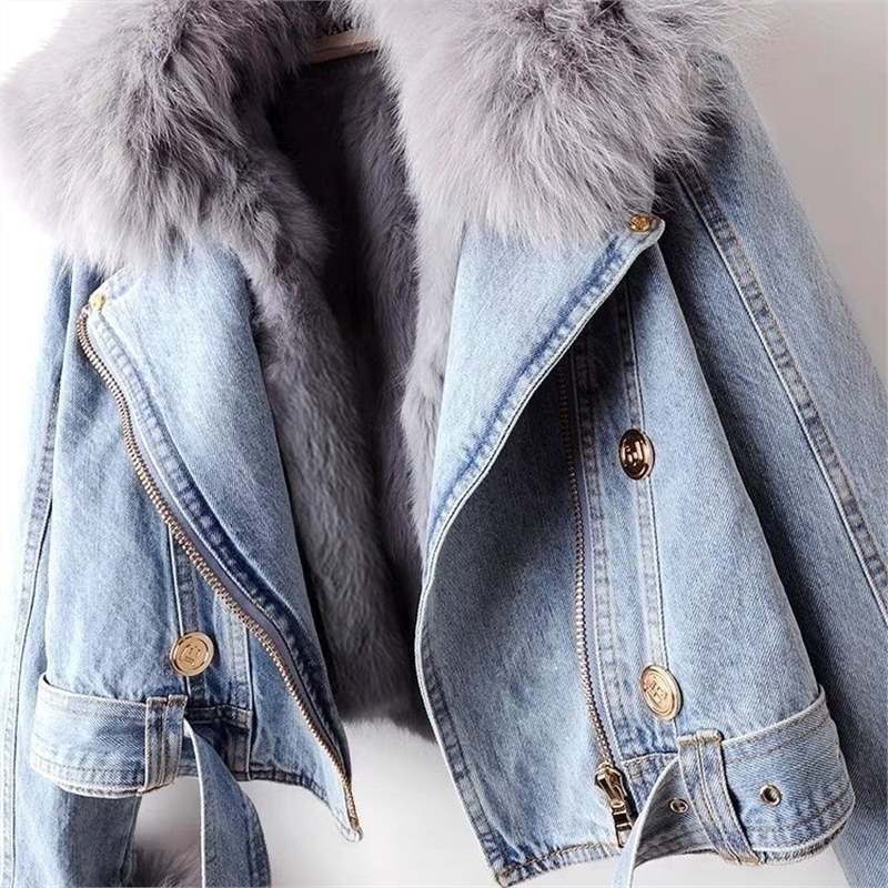 AW新作 レディース フェイクフォックスファー襟付きジーンコ - Women'S Fashion Parka のレビューと価格