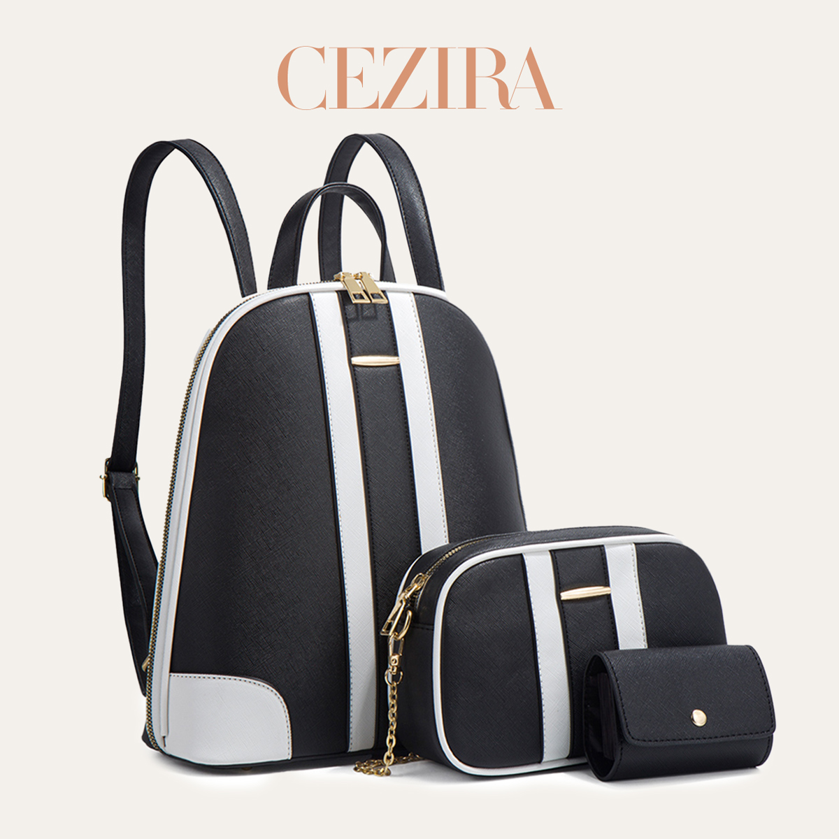 CR ファッション ストライプ パッチワーク バックパックセ - Women'S Fashion Backpack のレビューと価格