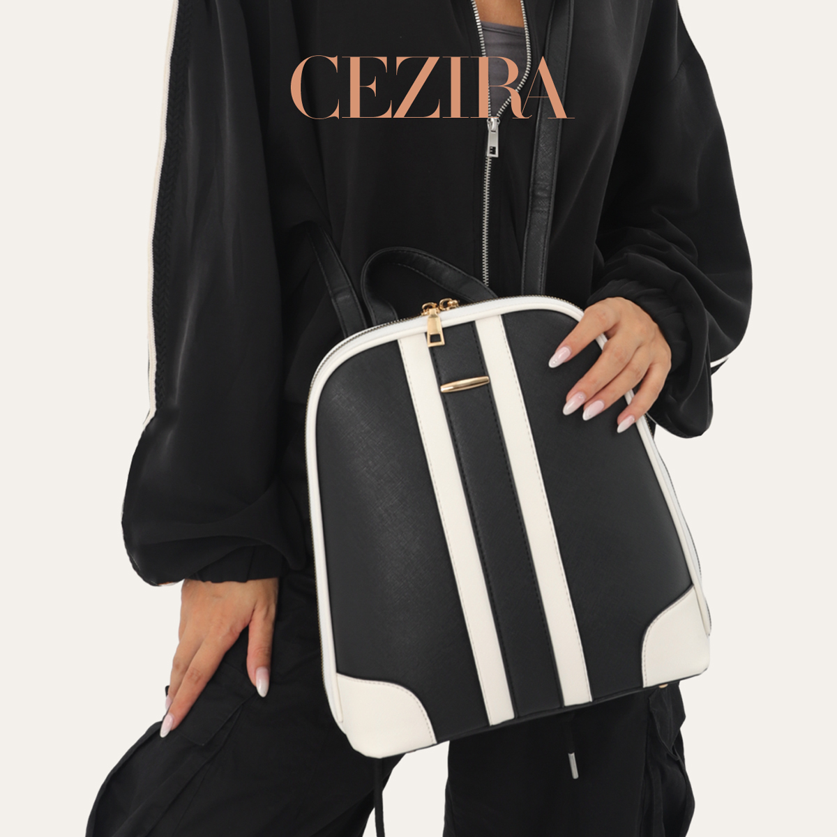 CR ファッション ストライプ パッチワーク バックパックセ - Women'S Fashion Backpack のレビューと価格