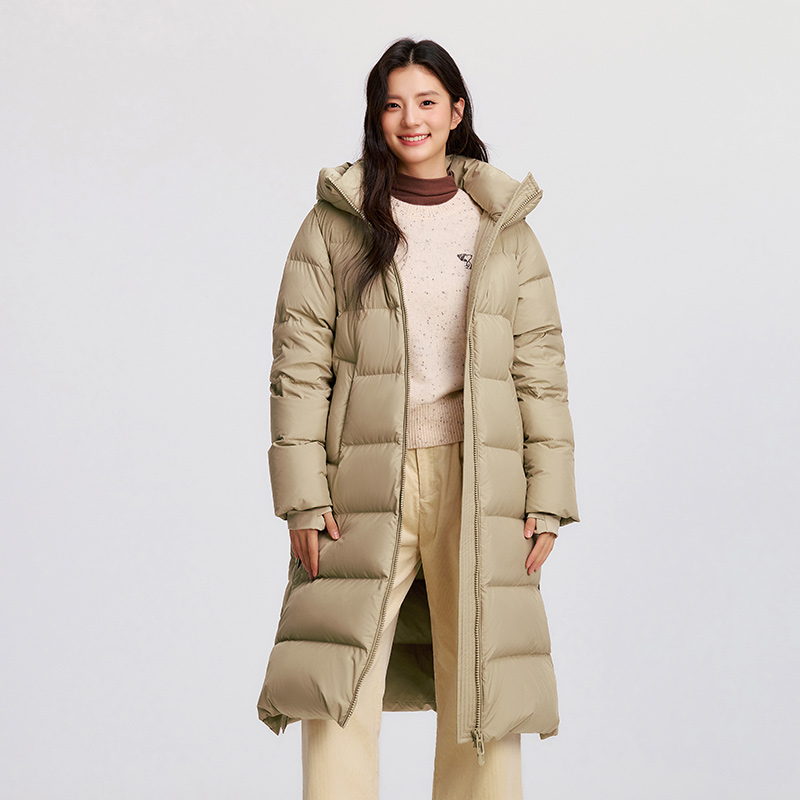 セミールダウンジャケット女性ロング丈フード付きルーズ 202 - Women'S Fashion Parka のレビューと価格