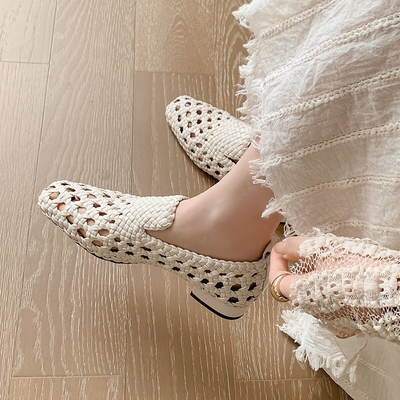 2026 ファッションホット販売本革編み込みサンダル女性ロー - Women'S Fashion Sandals のレビューと価格