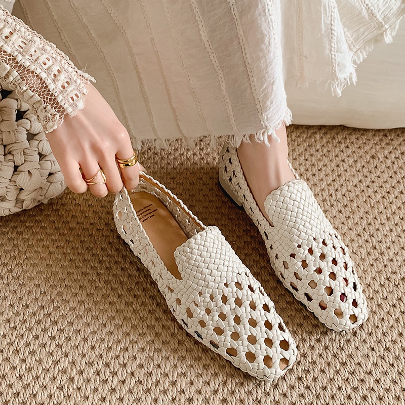 2026 ファッションホット販売本革編み込みサンダル女性ロー - Women'S Fashion Sandals のレビューと価格