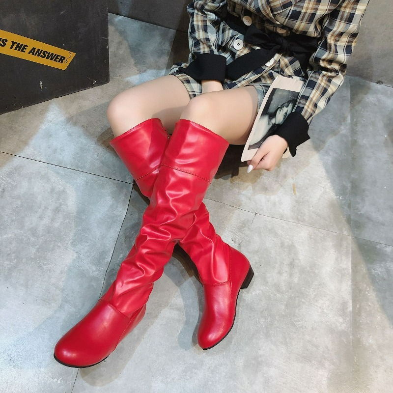 2025年 レディース ニーハイブーツ プリーツ ローヒール - Women'S Fashion Boots 2025 のレビューと価格