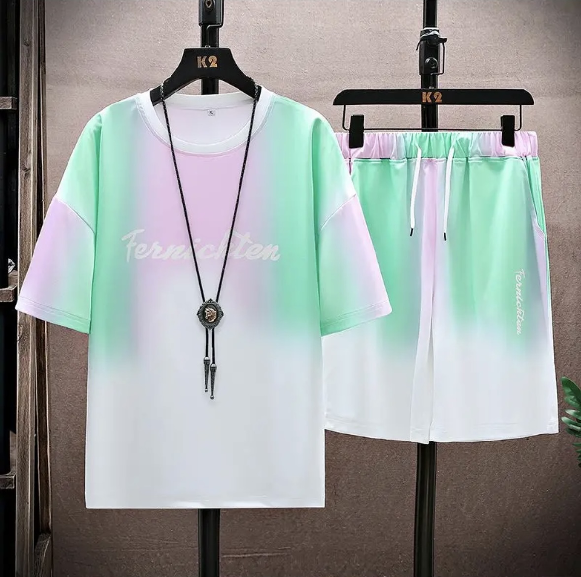 新作夏物カップル向けアイスシルクセット、ゆったりとした韓国風 - Women Fashion Style のレビューと価格
