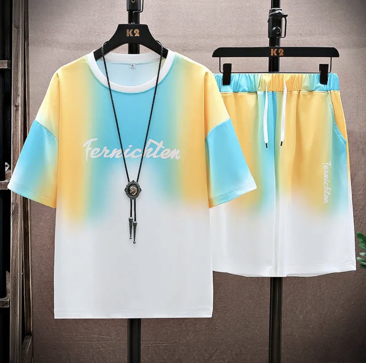 新作夏物カップル向けアイスシルクセット、ゆったりとした韓国風 - Women Fashion Style のレビューと価格