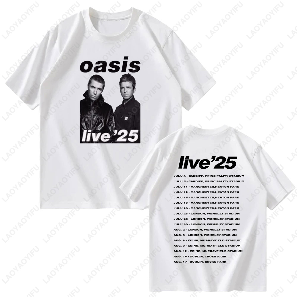 オアシスライブ 2025 英国ツアーグラフィック Tシャツ女 - Women'S Fashion Uk 2025 のレビューと価格