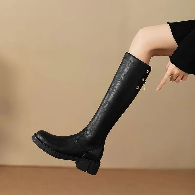 秋冬ミドルヒールレディースニーハイ丈防水PUファッション20 - Women'S Fashion Boots 2025 のレビューと価格